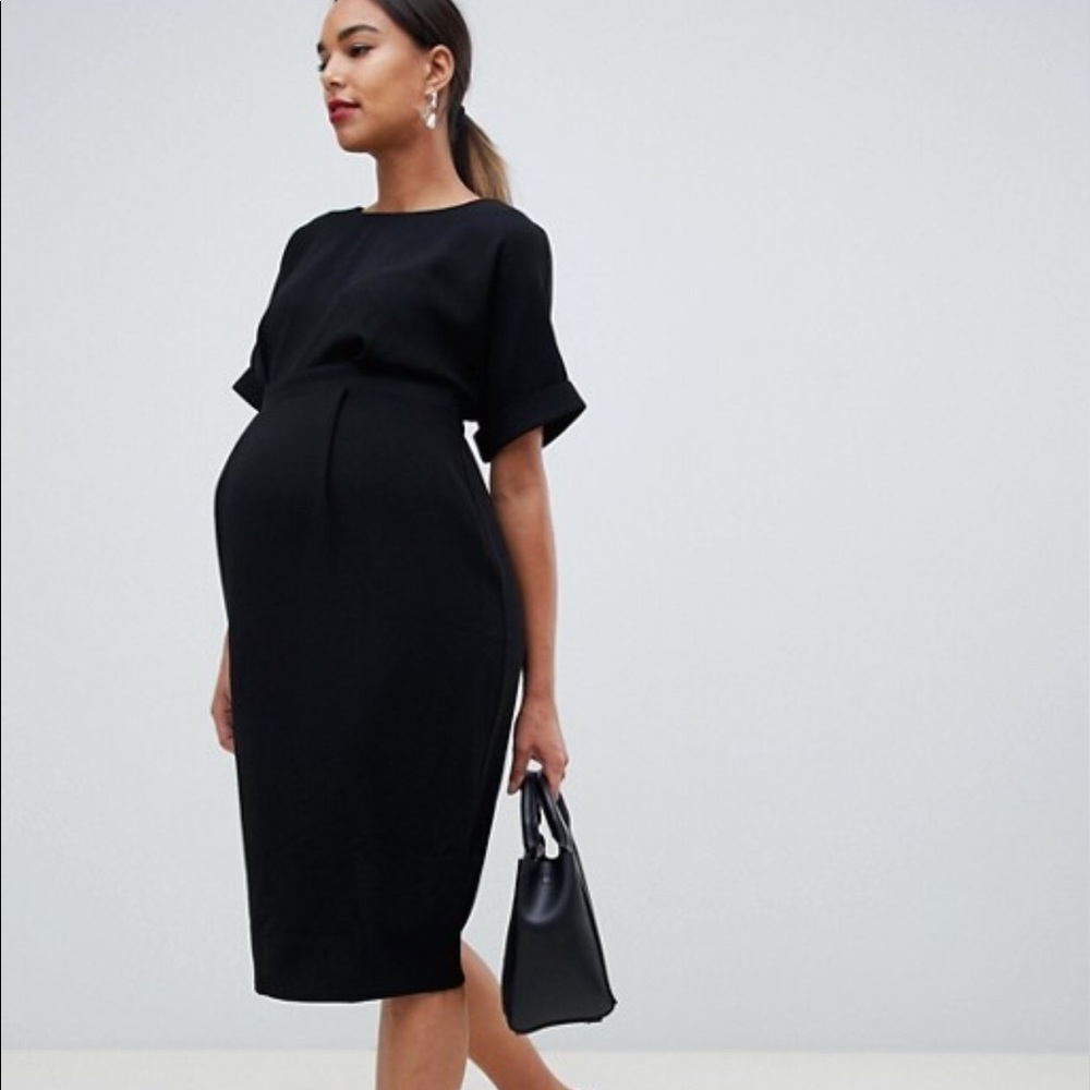 ASOS midi maternity wiggle dress, size 8